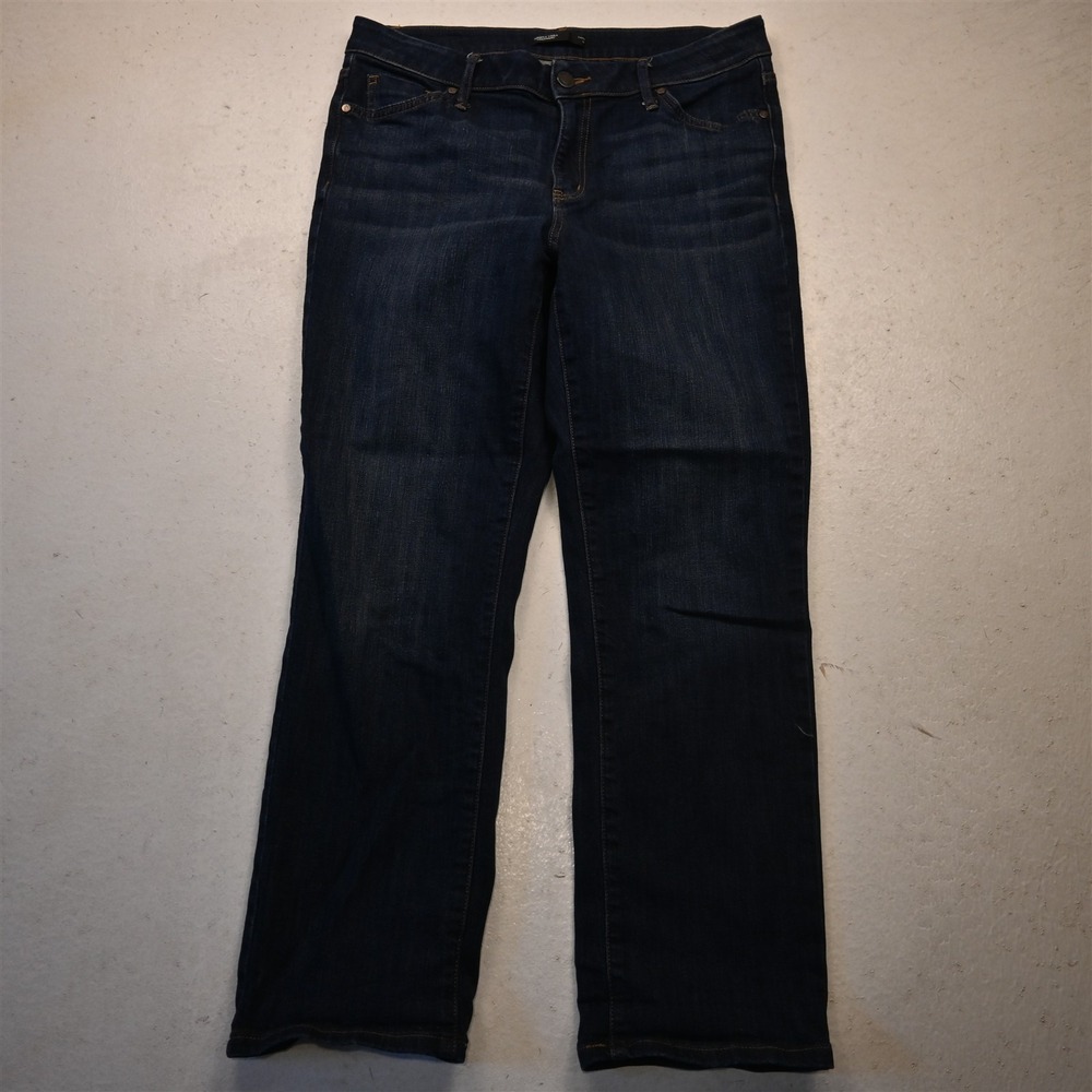 Simply Vera Wang 12 High Rise Capri Rinse Stretch Denim Womens Jeans